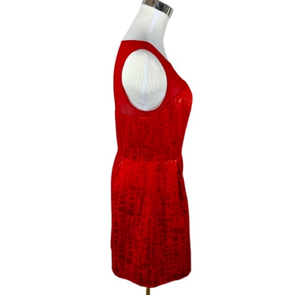 Mac + Jac Red Sheath Sleeveless Dress Size L - Picture 2 of 8